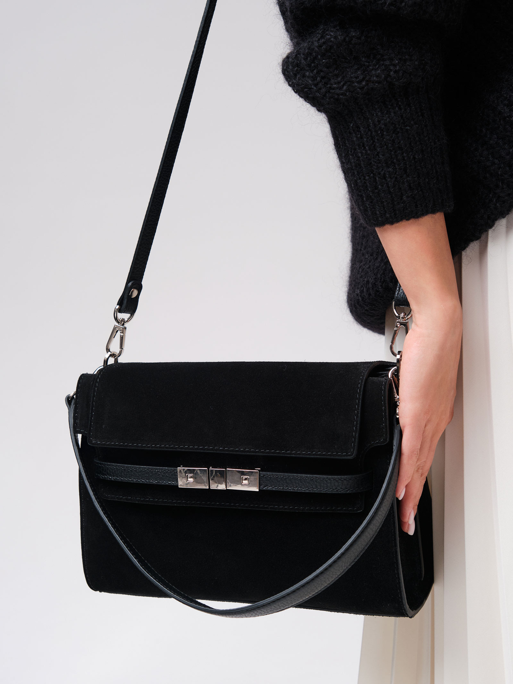 Замшевая сумка Rachel DBR 31361 черный