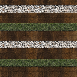 Тротуарная плитка ГАЗОННАЯ РЕШЕТКА - Листопад гранит Мокко