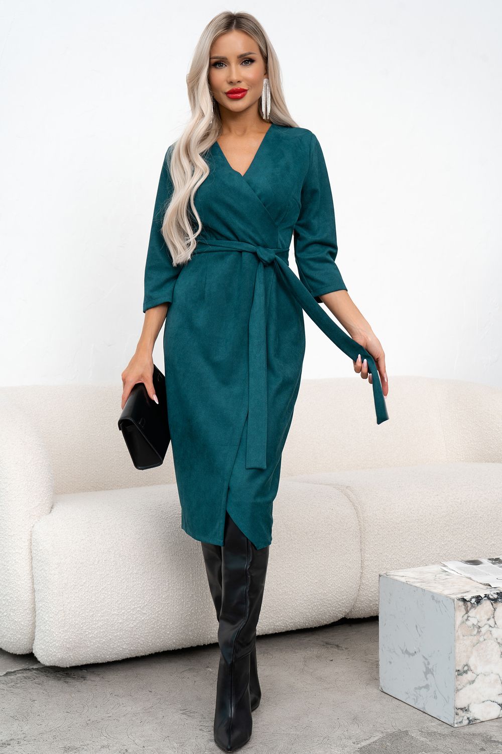 Платье Сандра (изумрудный) -52р-р Р11-1237 Nikol