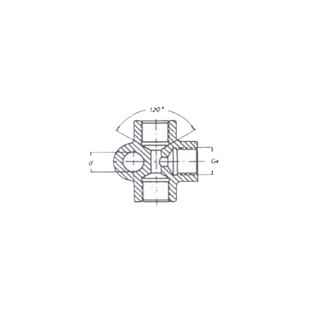 Адаптер для тормозной трубки F-F 10x1 (тип 11)