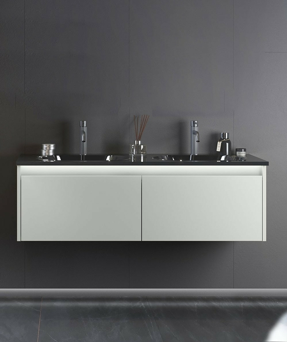 Тумба с раковиной Orka Lisbon 130 5001441 подвесная Кашемировая матовая