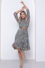 Платье Восхитительный шифон (олива) Diolche (Акция)