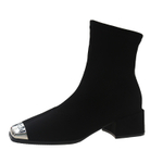 YANGNIANHUA Crew Sock Boots Women"s Black