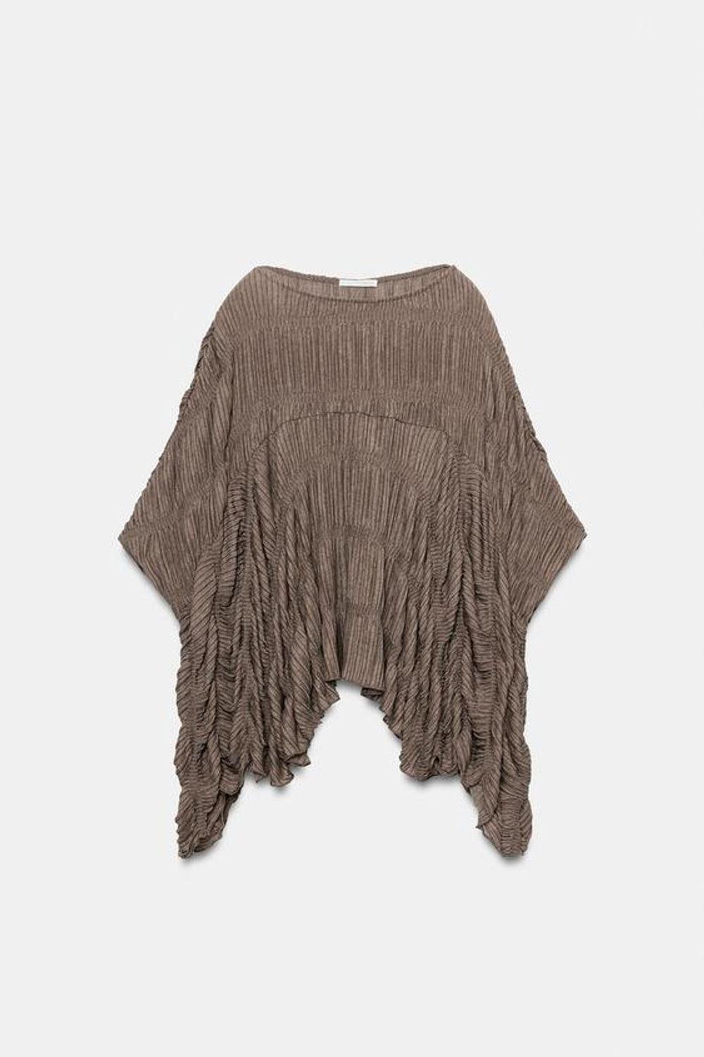 ZARA ТОП-НАКИДКА, СЕРОВАТО-КОРИЧНЕВЫЙ