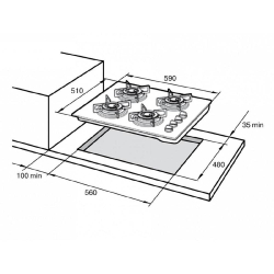 Встраиваемая газовая варочная панель DeLonghi NF 46.1 ASV GUD