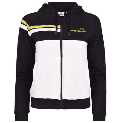 Кофта для мальчика теннисная Sergio Tacchini Viat Jr Hoodie - black/white/yellow