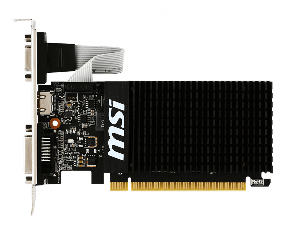 Видеокарта MSI GeForce GT 710, 2GB DDR3 64-bit 1xVGA 1xDVI 1xHDMI GT 710 2GD3H LP