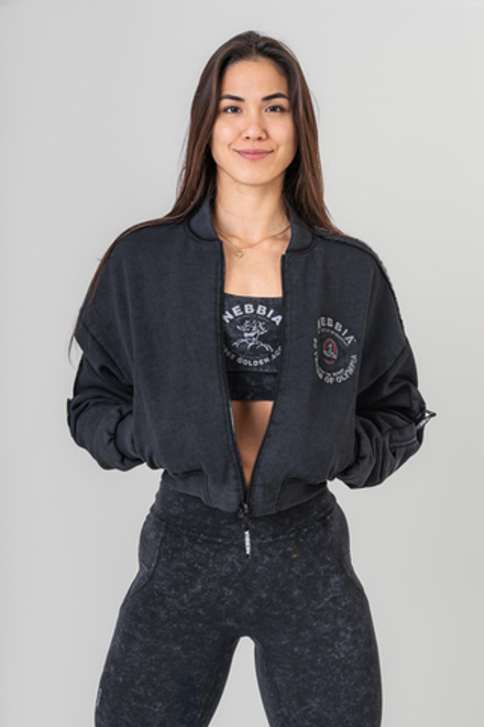 Бомбер Washed Bomber Jacket with Contrast Lining LEGEND 784