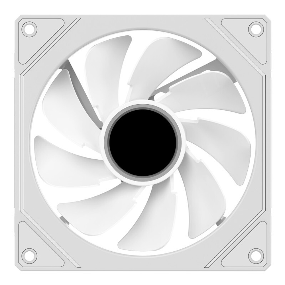 Вентилятор для корпуса Ocypus Gamma F12 WH ARGB REVERSE BLADE, 120x120x25mm, 4-PIN PWM, 800-1600 RPM, 31 DBA