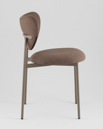 Стул Rina велюр коричневый каркас бежево-серый