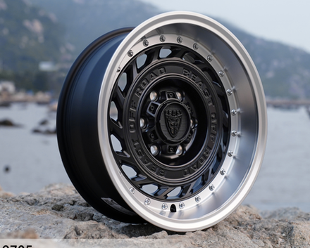Диски колёсные Tank300  R17 8,5 9705 Matte black Machine leap BEAST