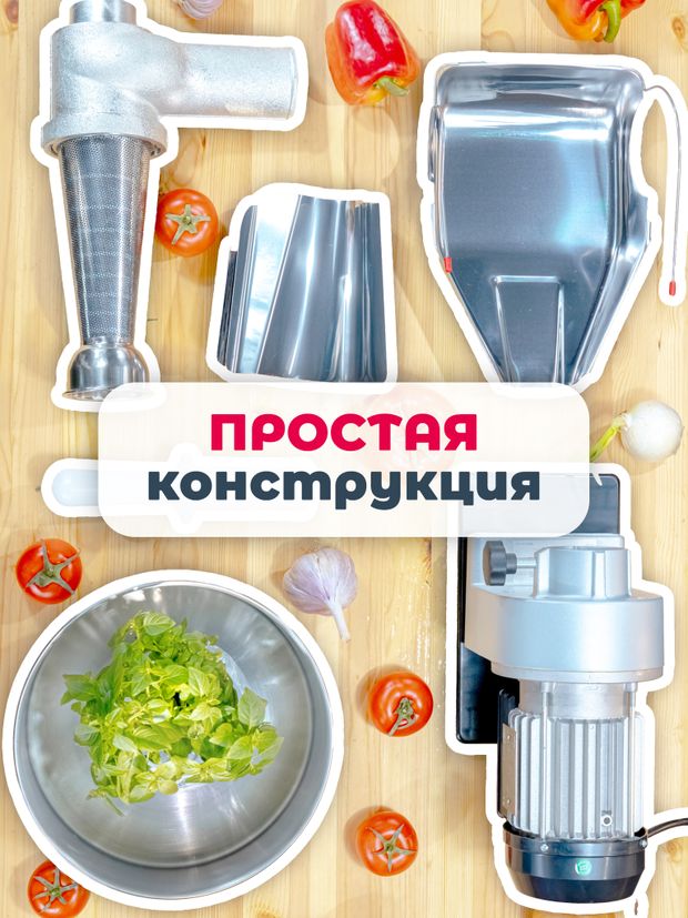 Соковыжималка шнековая электрическая для овощей и фруктов Tre Spade BIG-2P