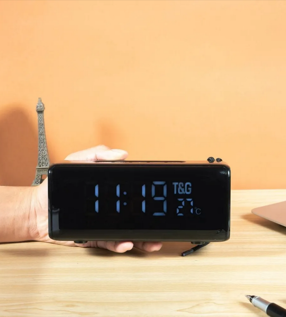 Беспроводная колонка TG-174 (5W/TF/USB/FM) ЧАСЫ