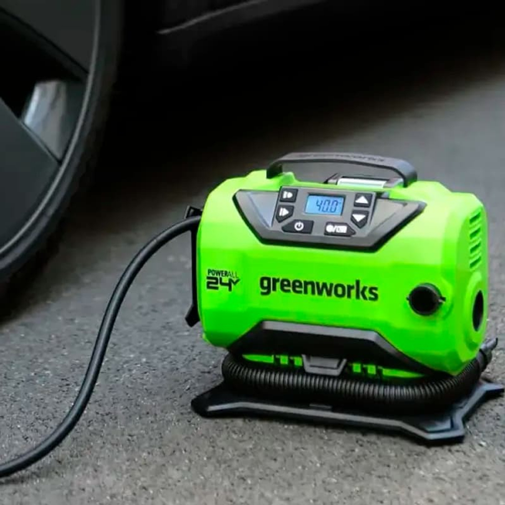 Компрессор автомобильный аккумуляторный GREENWORKS ACG301 без АКБ и ЗУ 3400807