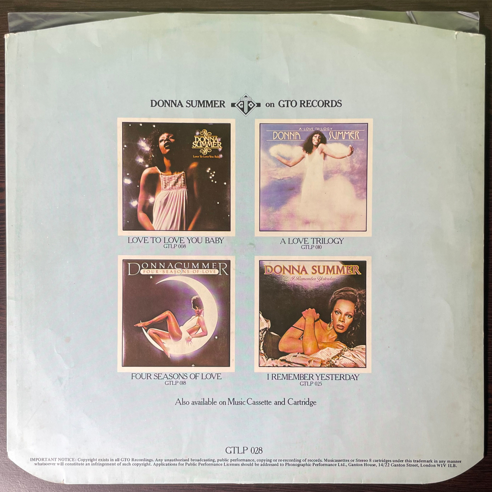 Donna Summer ‎– The Greatest Hits Of Donna Summer (Англия 1977г.)