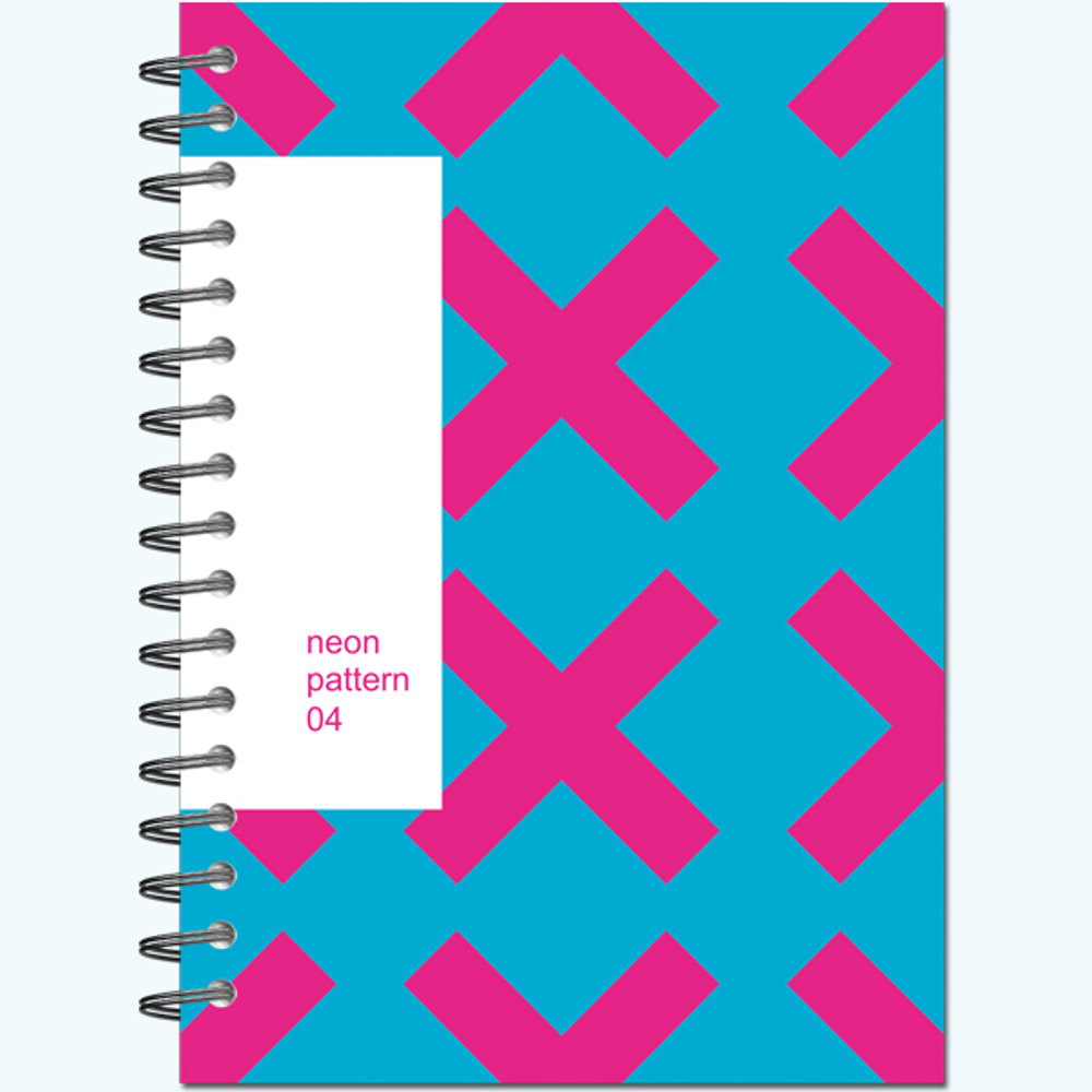 Тетрадь общая 96 листов на металлическом гребне "NEON Pattern"