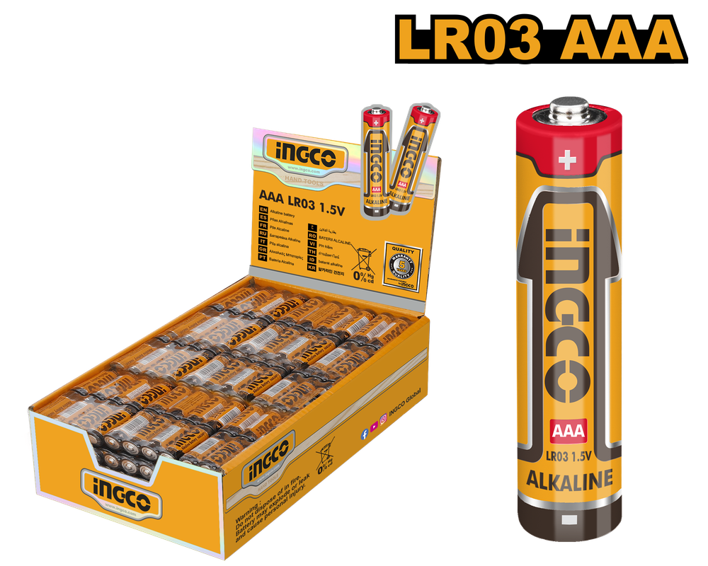 Алкалиновая батарейка INGCO HAB3A01 AAA 1300 мАч 1 шт.