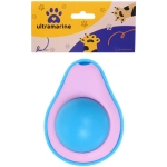 Игрушка для кошек мячик «Счастливый хвост!», цвет фиолетовый/синий, 6*4,6см