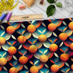 Ткань флис орехи в листьях