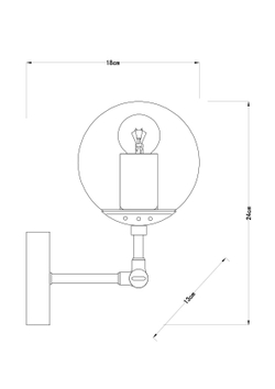 Бра Arte Lamp Bolla A1664AP-1CC