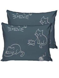 Постельное белье бязь Сказка "Котики" 2-спальное Наволочка 50х70 см 2 шт Простынь на резинке 160x200 см Пододеяльник 175x215 см