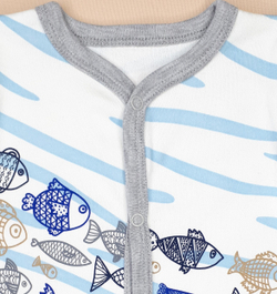 Боди FISH (голубой)