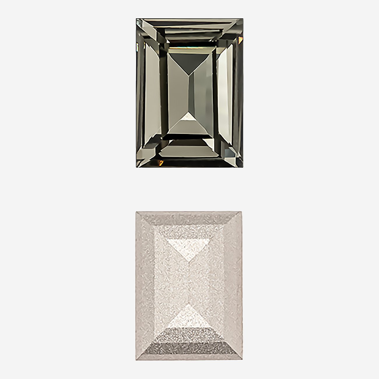 Кристалл Прямоугольник (Step Cut Fancy Stone), оттенок "Черный Бриллиант"/"Black Diamond", 14*10мм