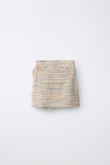 ZARA ЮБКА С БАХРОМОЙ, РАЗНОЦВЕТНЫЙ