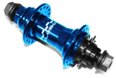 Втулка задняя, 9T драйвер, ось cr-mo Ф14мм,  36отв, 5 промподш, синяя. 531г