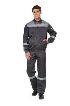 Костюм "Тимбер" полукомбинезон (серый/с.серый)