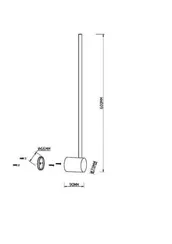 Настенный светильник (бра) Луч света / Light stick 3000К 7Вт Maytoni mod237wl-l6bs3k