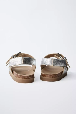 ZARA БОСОНОЖКИ «ЗВЕЗДЫ», СЕРЕБРИСТЫЙ