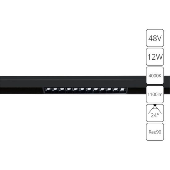 A4664PL-1BK СВЕТИЛЬНИК ПОТОЛОЧНЫЙ LINEA 48В 12Вт 1100Лм 4000К 90+ 24°