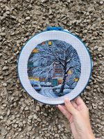 Набор для вышивания крестом Искусница "Зима. Вечер.У подъезда"