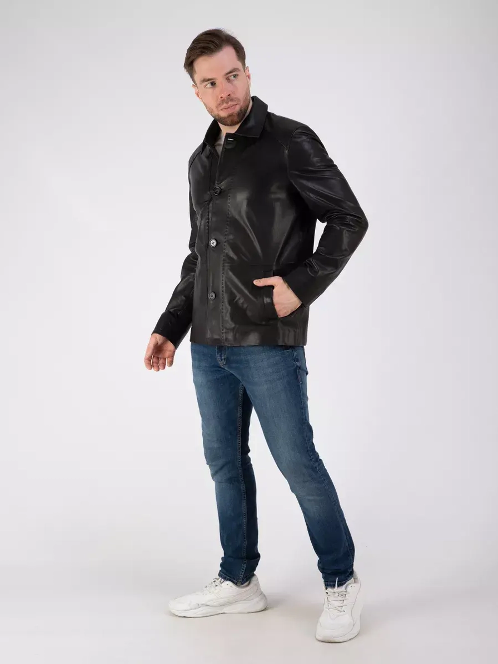 Куртка кожаная демисезонная