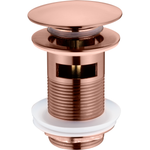 Слив для раковины Boheme 612/2-CB COPPER BRUSHED, click-clack, с переливом