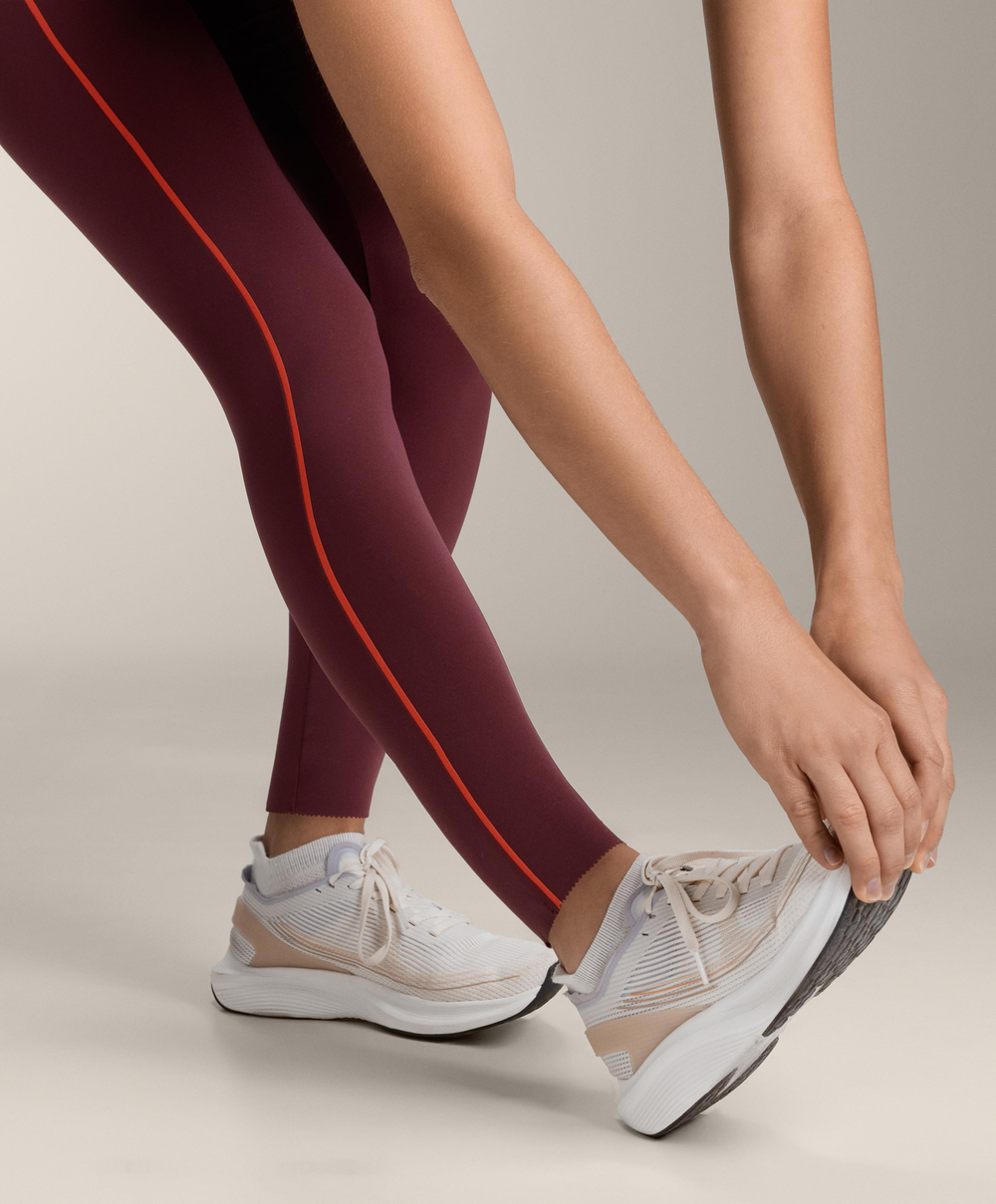 OYSHO Легинсы Compressive длиной до щиколотки 65 см с высокой посадкой, бордовый