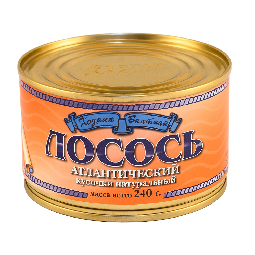 Лосось Хозяин Балтики Атлантический кусочки 240 гр