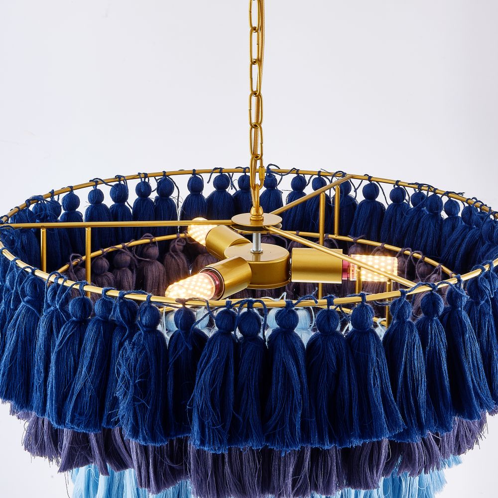 Подвесная Люстра Tassel Синий By Imperiumloft