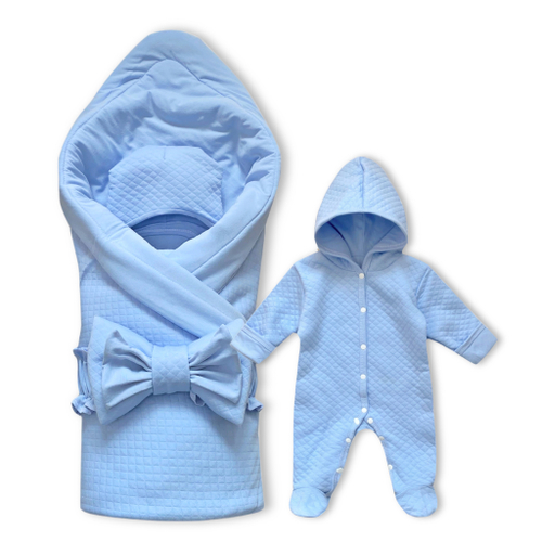 Комплект на выписку  (4 предмета) "Голубой" ЗИМА