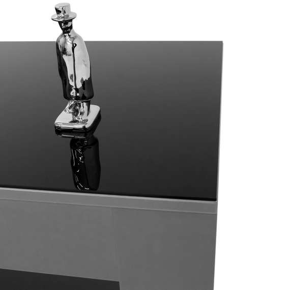 Стол журнальный BeautyStyle 26 графит темный U961/стекло черное