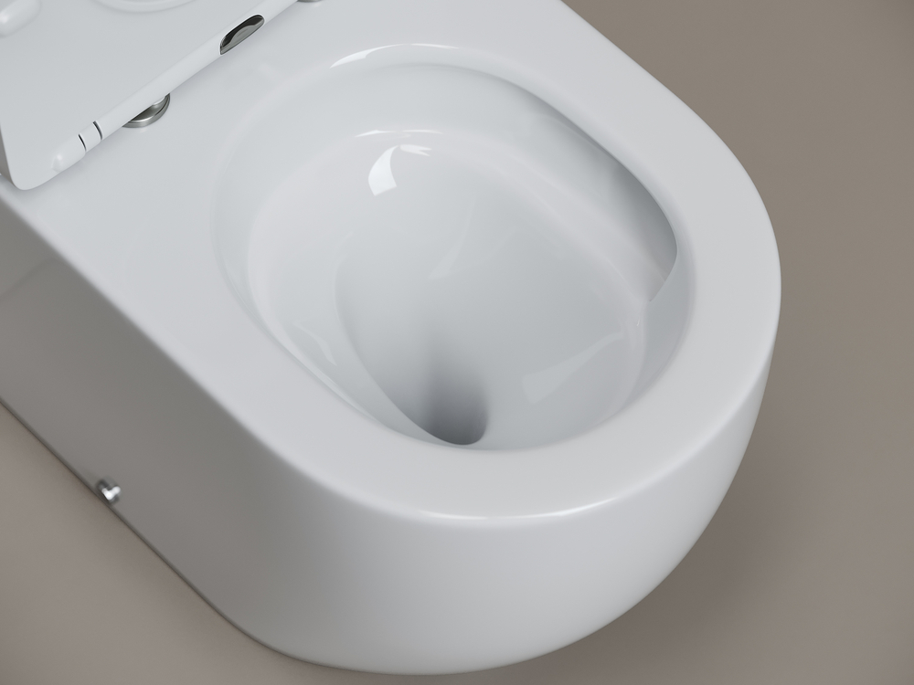 Напольный пристенный унитаз Mia Торнадо с бачком сиденье микролифт белый арт CN1801T