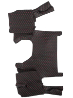 Ковры 3D SITRAK C7H С (экокожа, черный, красная строчка)