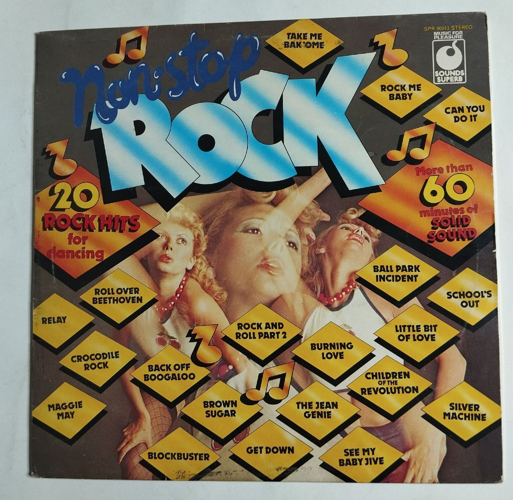 Винтажная виниловая пластинка LP Сборник Non Stop Rock (UK 1973)