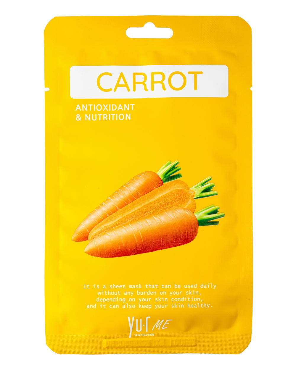 YU.R ME Маска для лица тканевая с экстрактом моркови - MWR carrot sheet mask, 25г, шт