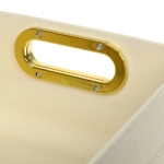 Корзина для хранения с крышкой «ОКСФОРД», цвет молочный, 27.6*20.5*9см