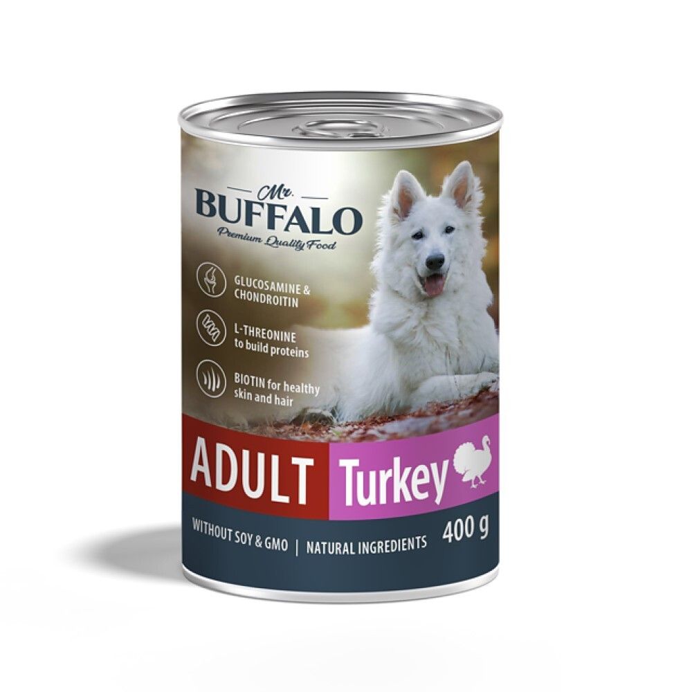 Mr.Buffalo 400 г - консервы для собак с индейкой (Adult)