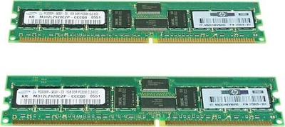 Оперативная память HP 2GB 400MHz DDR PC3200 REG ECC SDRAM DIMM (2x1GB) 376639-B21