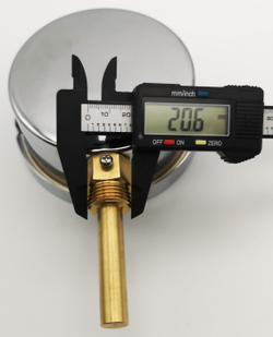 Термометр биметаллический  БТ-52.111 (0+100) 64мм, G1/2, 1.5, радиальный, показывающий