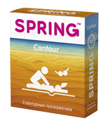 Презервативы Spring (контурные) 3шт. (Цвет: прозрачный)